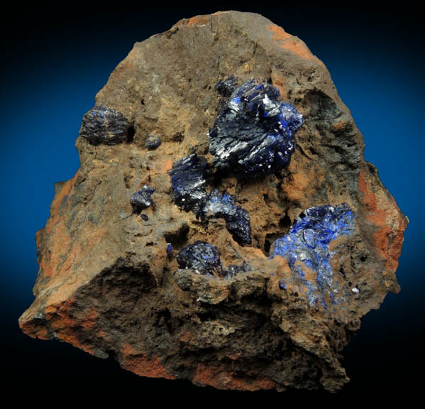 Azurite from Morenci Mine, 4750' Level, Lone Star Area, Clifton District, Greenlee County, Arizona