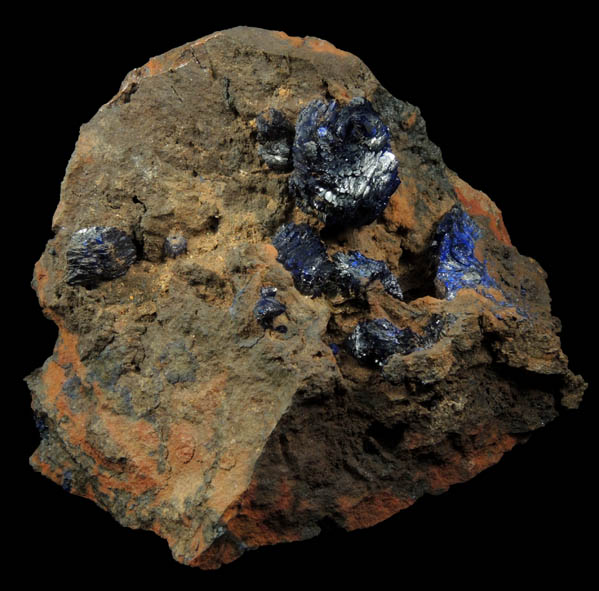 Azurite from Morenci Mine, 4750' Level, Lone Star Area, Clifton District, Greenlee County, Arizona