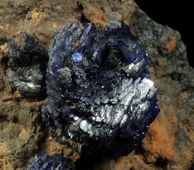 Azurite from Morenci Mine, 4750' Level, Lone Star Area, Clifton District, Greenlee County, Arizona