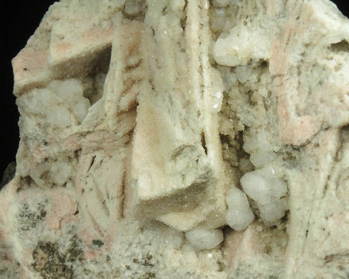Analcime on Quartz pseudomorphs after Anhydrite from Upper New Street Quarry, Paterson, Passaic County, New Jersey