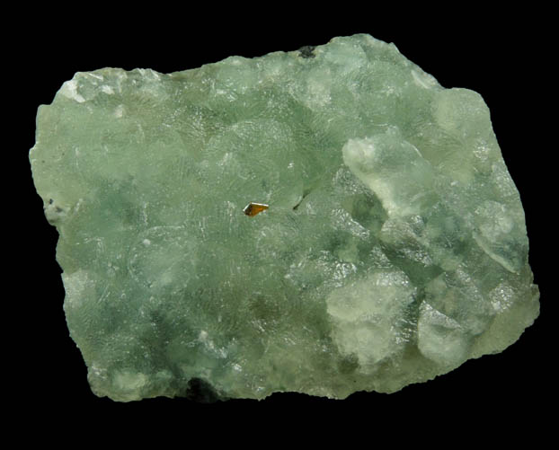 Greenockite on Prehnite from Houdaille Quarry, Summit, Springfield, Union County, New Jersey