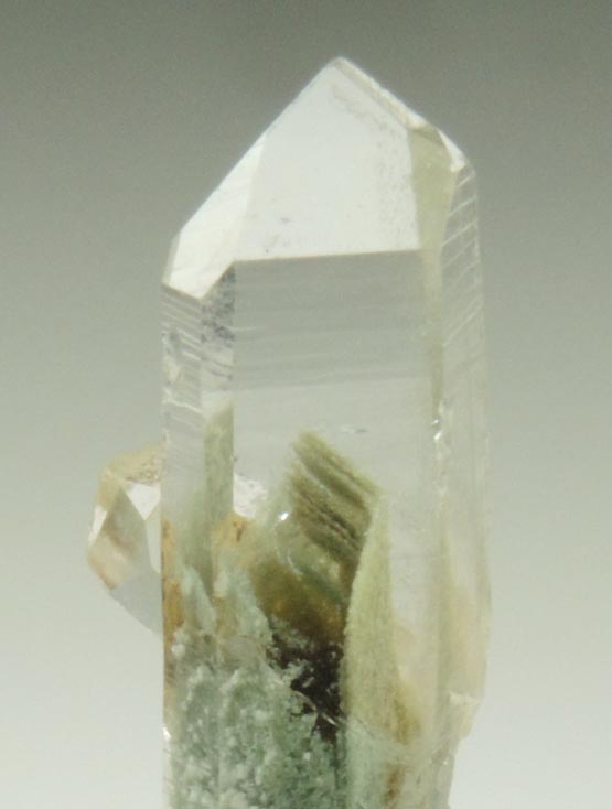 Quartz with Chlorite phantom-growth inclusions from Pencil Bluff, 64 km WNW of Hot Springs, Montgomery County, Arkansas