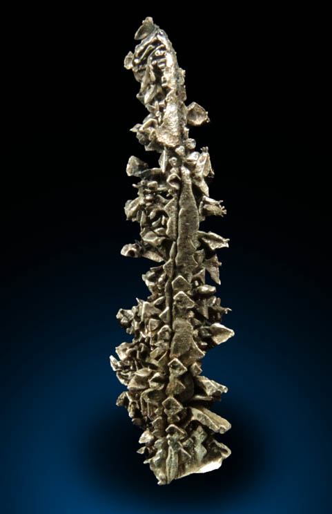 Silver (naturally crystallized twinned native silver) from Elura Mine, Cobar, New South Wales, Australia