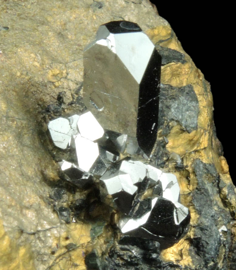 Sperrylite in Chalcopyrite from Oktyabrsky Mine, Talnakh, 22 km NNE of Noril'sk, Krasnoyarsk Krai, Russia