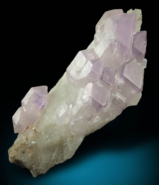 Quartz var. Amethyst on Milky Quartz from Muqur (Moqor), Makkhar Mountains, Ghazni Province, Afghanistan