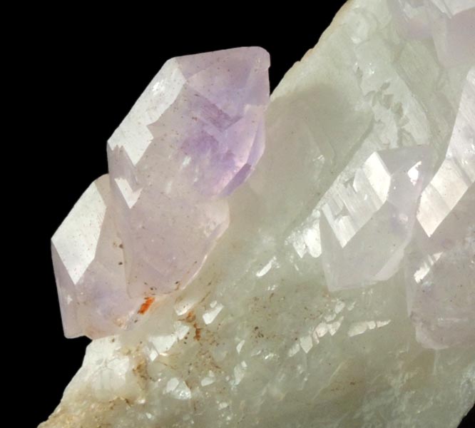 Quartz var. Amethyst on Milky Quartz from Muqur (Moqor), Makkhar Mountains, Ghazni Province, Afghanistan