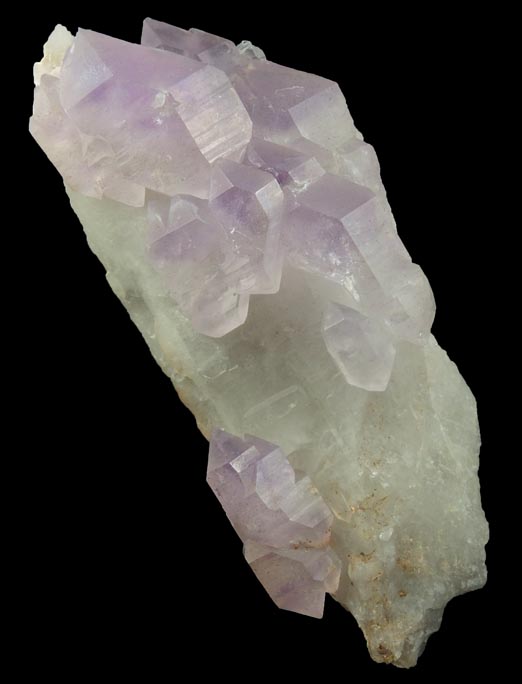 Quartz var. Amethyst on Milky Quartz from Muqur (Moqor), Makkhar Mountains, Ghazni Province, Afghanistan