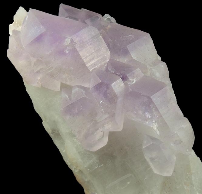 Quartz var. Amethyst on Milky Quartz from Muqur (Moqor), Makkhar Mountains, Ghazni Province, Afghanistan