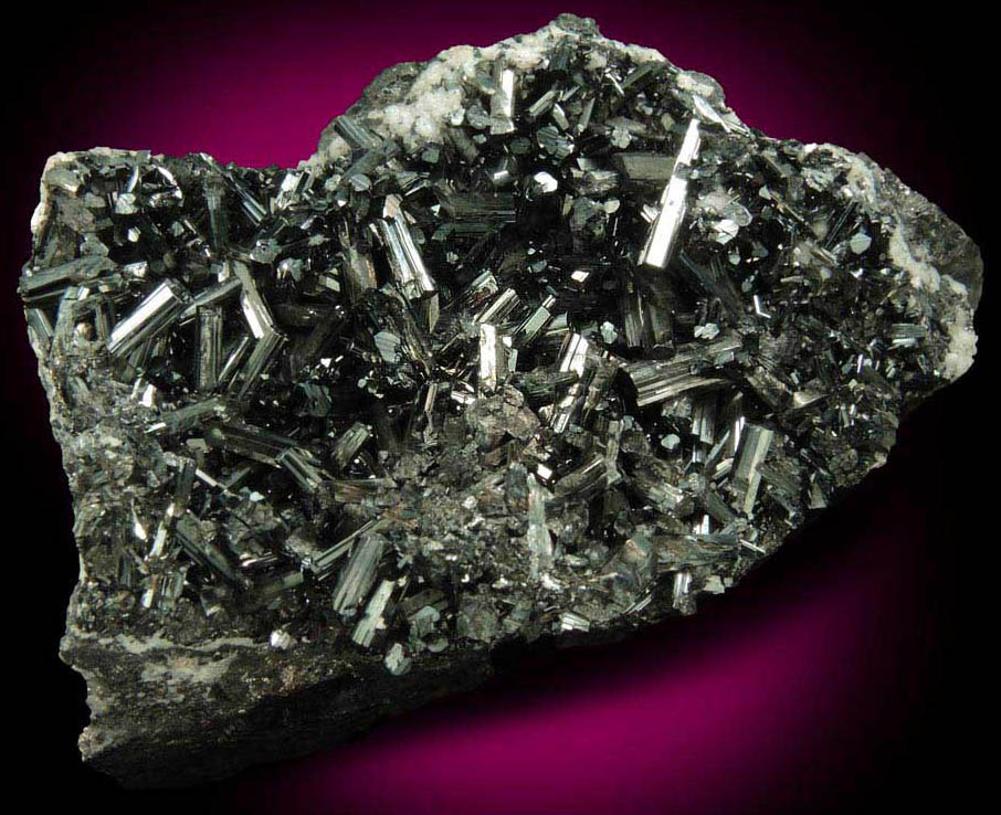 Manganite with minor Barite from Ilfeld, Nordhausen, Harz Mountains, Thuringia, Germany (Type Locality for Manganite)