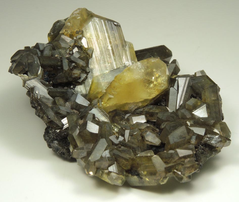 Anglesite with Galena inclusions from Touissit Mine, 21 km SSE of Oujda, Jerada Province, Oriental, Morocco