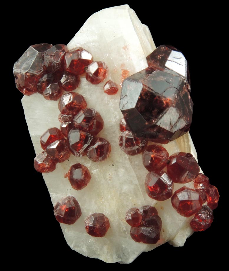 Spessartine Garnet on Microcline from Shengus, Skardu Road, Gilgit-Baltistan, Pakistan