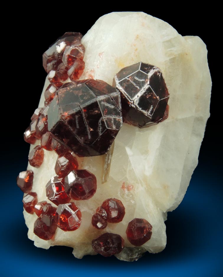 Spessartine Garnet on Microcline from Shengus, Skardu Road, Gilgit-Baltistan, Pakistan