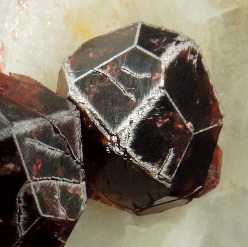 Spessartine Garnet on Microcline from Shengus, Skardu Road, Gilgit-Baltistan, Pakistan