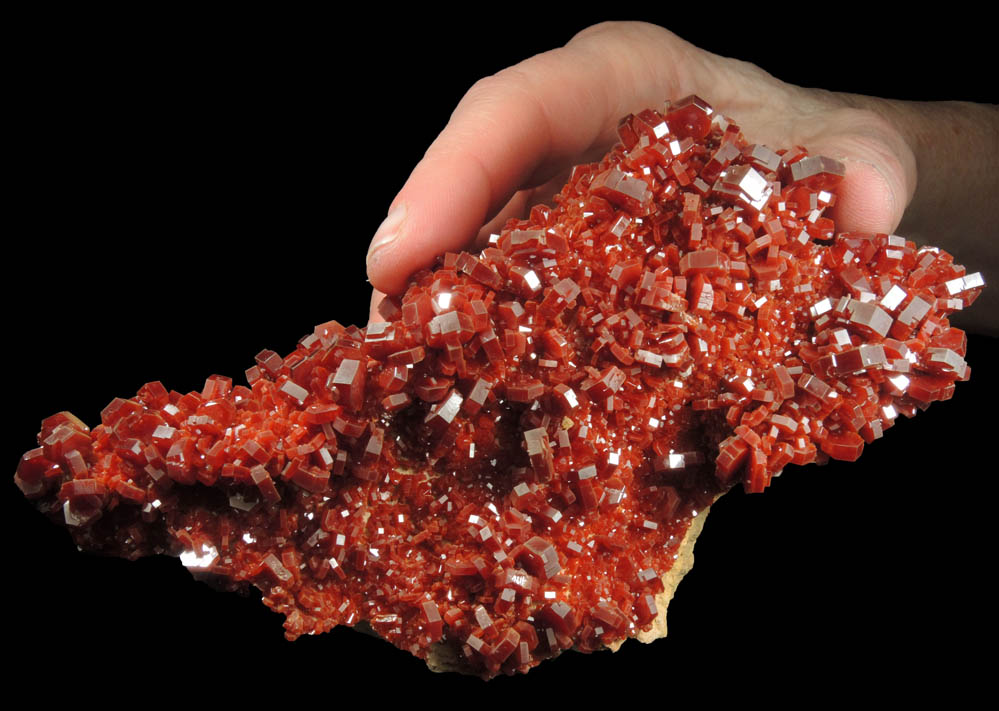 Vanadinite from Mibladen, Haute Moulouya Basin, Zeida-Aouli-Mibladen belt, Midelt Province, Morocco