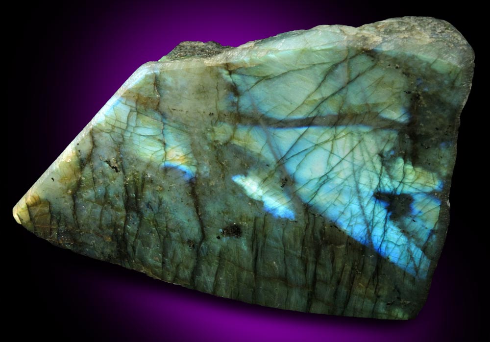 Anorthite var. Labradorite from Nain, Labrador, Newfoundland, Canada (Type Locality for Labradorite)