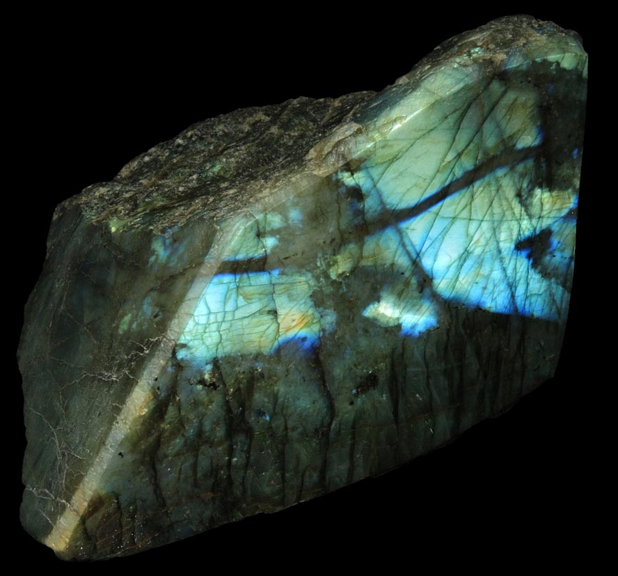 Anorthite var. Labradorite from Nain, Labrador, Newfoundland, Canada (Type Locality for Labradorite)