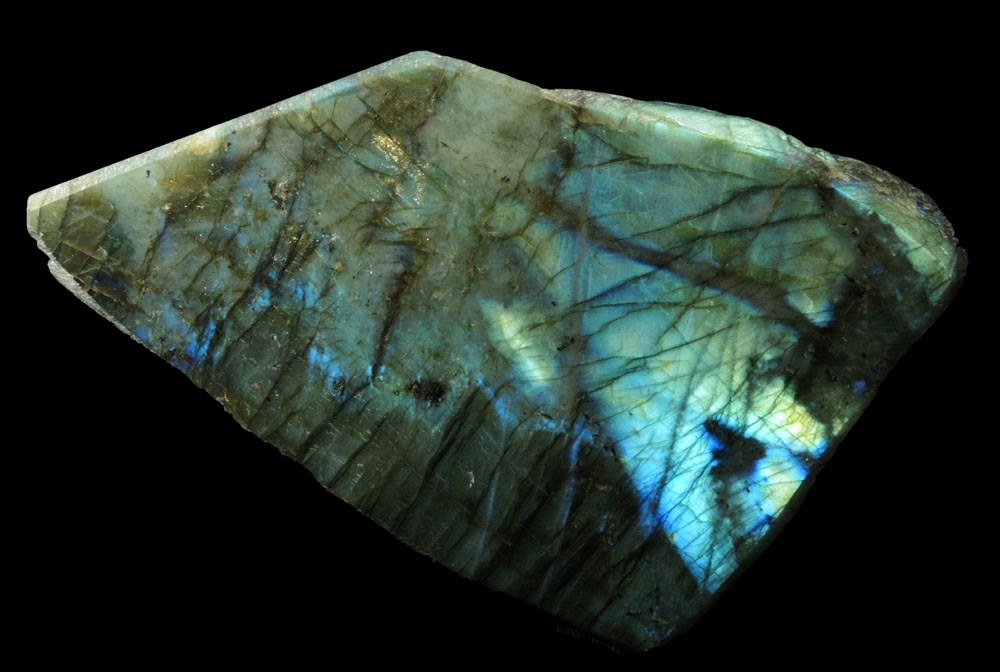 Anorthite var. Labradorite from Nain, Labrador, Newfoundland, Canada (Type Locality for Labradorite)