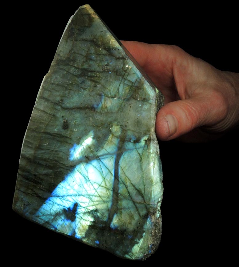 Anorthite var. Labradorite from Nain, Labrador, Newfoundland, Canada (Type Locality for Labradorite)