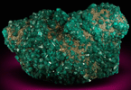 Dioptase on Calcite from Altyn-Tyube, 66 km east of Karagandy, Karaganda Oblast', Kazakhstan (Type Locality for Dioptase)