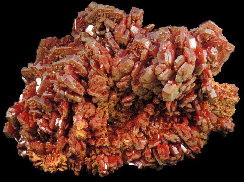 Vanadinite from Mibladen, Haute Moulouya Basin, Zeida-Aouli-Mibladen belt, Midelt Province, Morocco