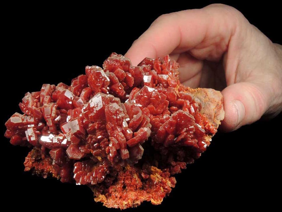 Vanadinite from Mibladen, Haute Moulouya Basin, Zeida-Aouli-Mibladen belt, Midelt Province, Morocco