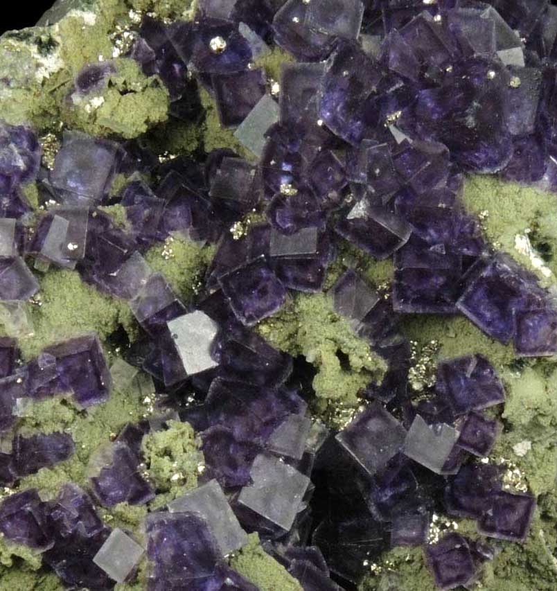 Fluorite with Pyrite and Siderite over Quartz from Panasqueira Mine, Barroca Grande, 21 km. west of Fundao, Castelo Branco, Portugal