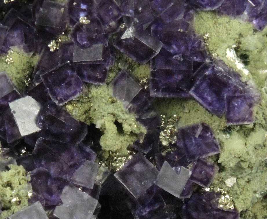 Fluorite with Pyrite and Siderite over Quartz from Panasqueira Mine, Barroca Grande, 21 km. west of Fundao, Castelo Branco, Portugal