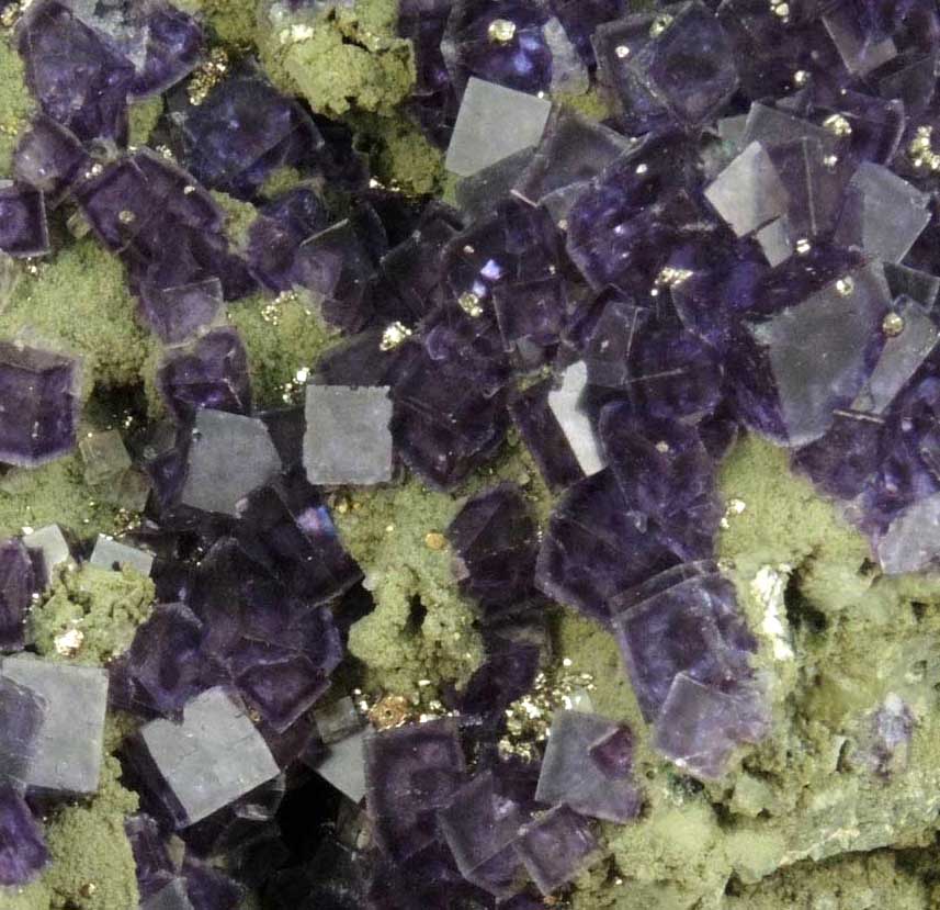 Fluorite with Pyrite and Siderite over Quartz from Panasqueira Mine, Barroca Grande, 21 km. west of Fundao, Castelo Branco, Portugal