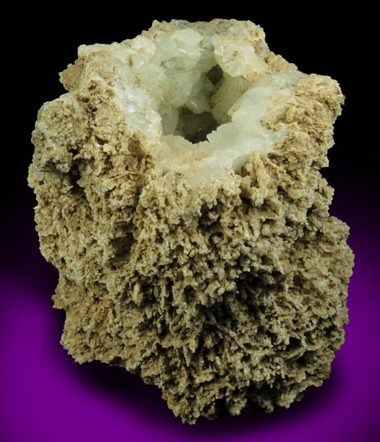 Datolite (cylindrical cavity) from Millington Quarry, State Pit, Bernards Township, Somerset County, New Jersey