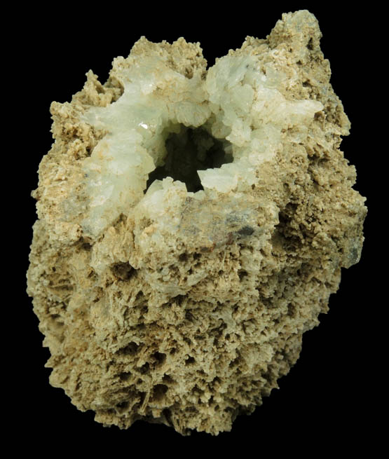 Datolite (cylindrical cavity) from Millington Quarry, State Pit, Bernards Township, Somerset County, New Jersey