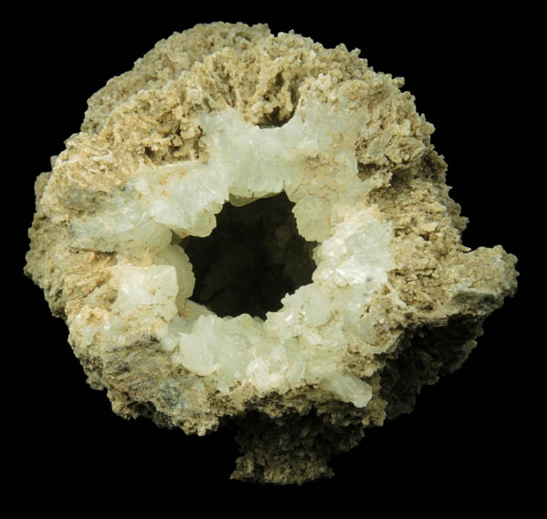 Datolite (cylindrical cavity) from Millington Quarry, State Pit, Bernards Township, Somerset County, New Jersey