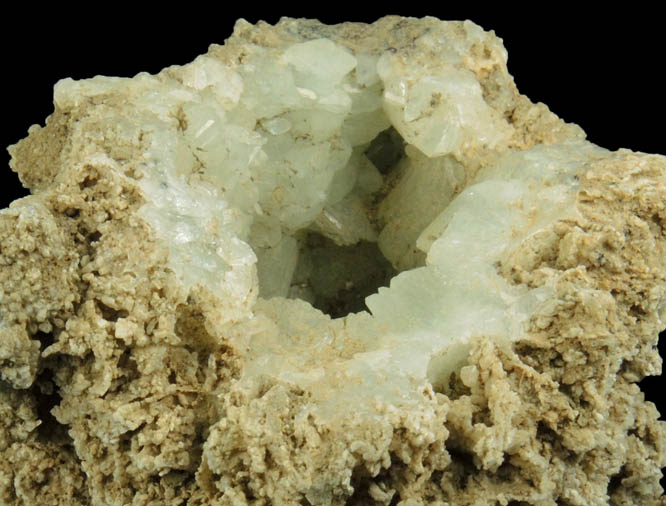 Datolite (cylindrical cavity) from Millington Quarry, State Pit, Bernards Township, Somerset County, New Jersey