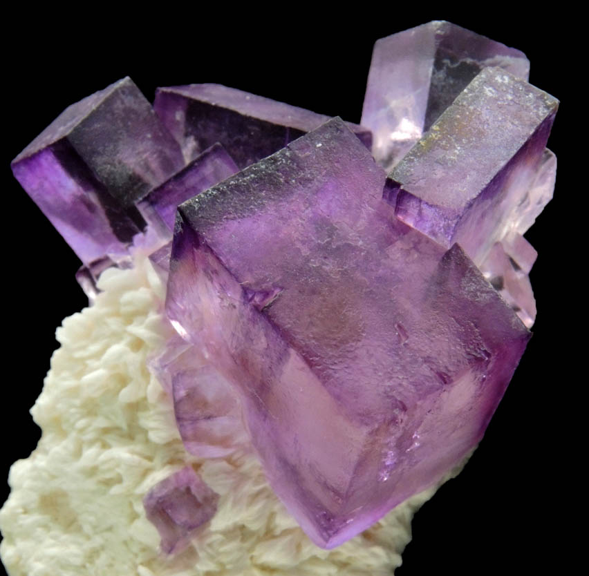 Fluorite on Barite from Caravia-Berbes District, Asturias, Spain