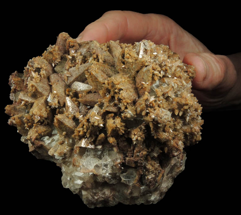 Calcite over Fluorite and Quartz from Santa Eulalia District, Aquiles Serdn, Chihuahua, Mexico