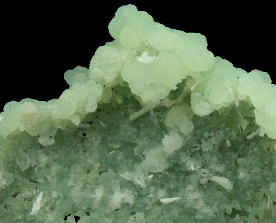 Prehnite pseudomorphs after Anhydrite with Laumontite from Upper New Street Quarry, Paterson, Passaic County, New Jersey