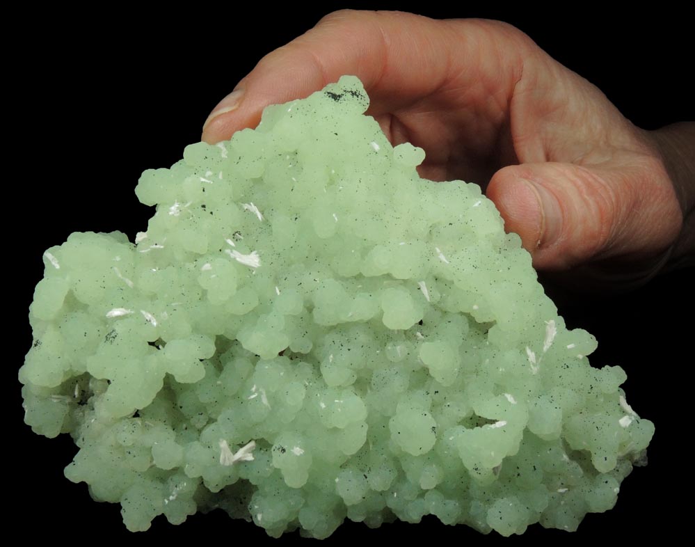 Prehnite pseudomorphs after Anhydrite with Laumontite from Upper New Street Quarry, Paterson, Passaic County, New Jersey