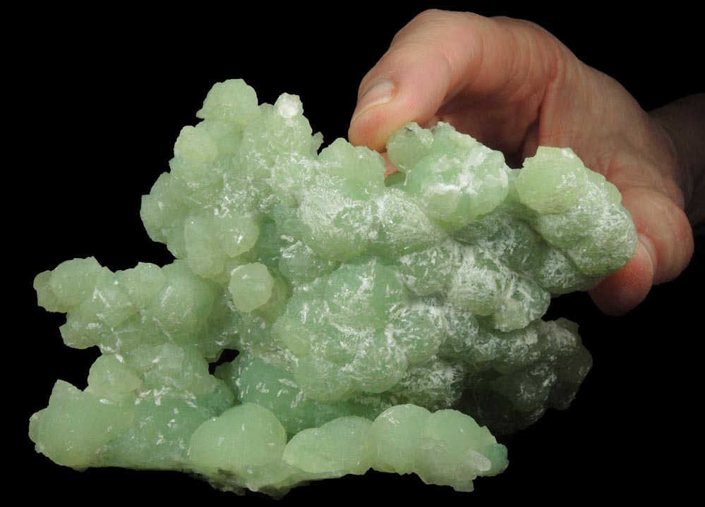 Prehnite pseudomorphs after Anhydrite with Laumontite from Upper New Street Quarry, Paterson, Passaic County, New Jersey