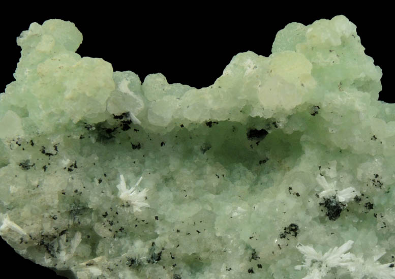 Prehnite pseudomorphs after Anhydrite with Laumontite from Upper New Street Quarry, Paterson, Passaic County, New Jersey