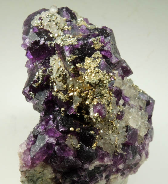 Fluorite, Pyrite, Quartz from Yaogangxian Mine, Nanling Mountains, Hunan, China