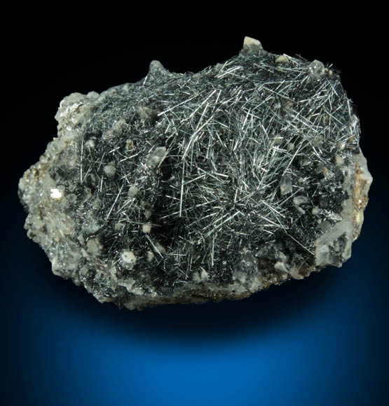 Jamesonite-Boulangerite on Quartz with Pyrite from Mina Noche Buena, Mazapil, Zacatecas, Mexico