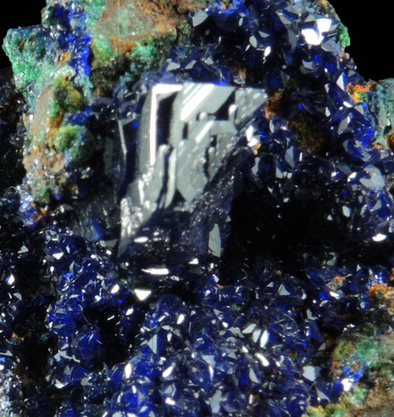 Azurite with minor Malachite from Concepcin del Oro, Zacatecas, Mexico