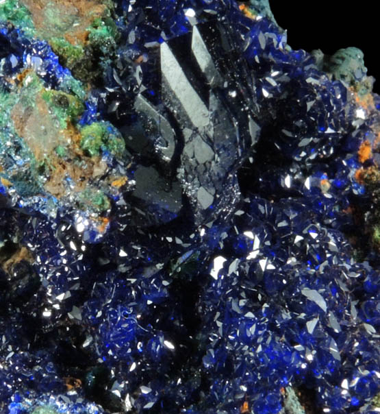 Azurite with minor Malachite from Concepcin del Oro, Zacatecas, Mexico