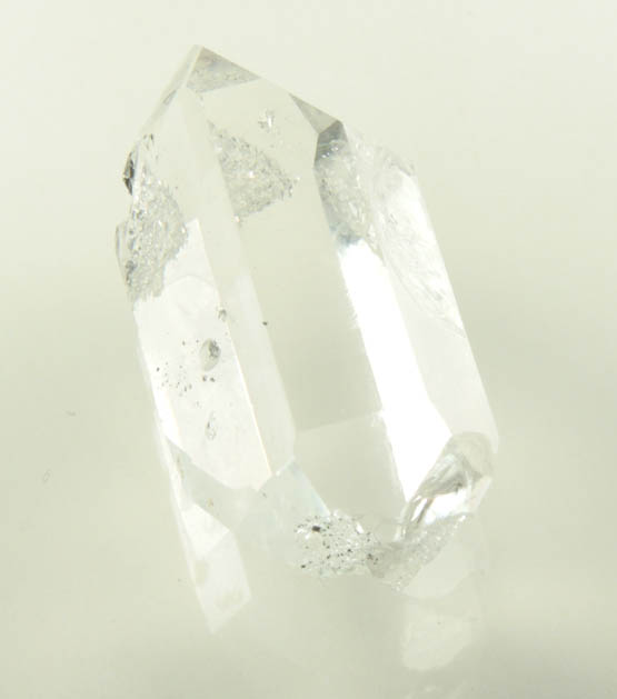 Quartz var. Herkimer Diamond (with fluid-solid bubble inclusion) from Hickory Hill Diamond Diggings, Fonda, Montgomery County, New York