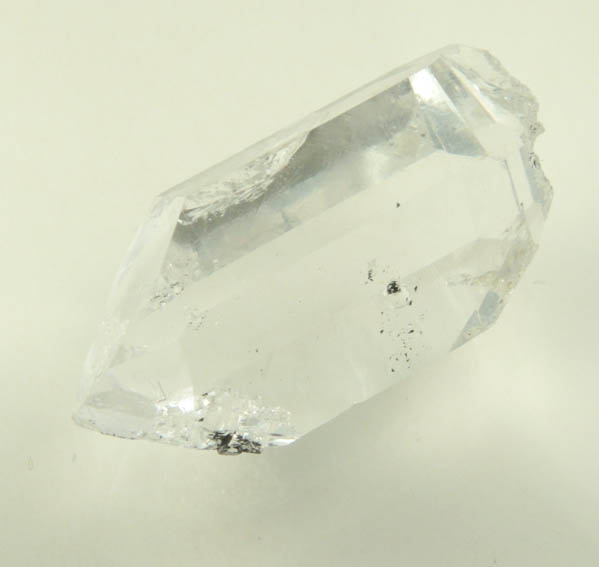 Quartz var. Herkimer Diamond (with fluid-solid bubble inclusion) from Hickory Hill Diamond Diggings, Fonda, Montgomery County, New York