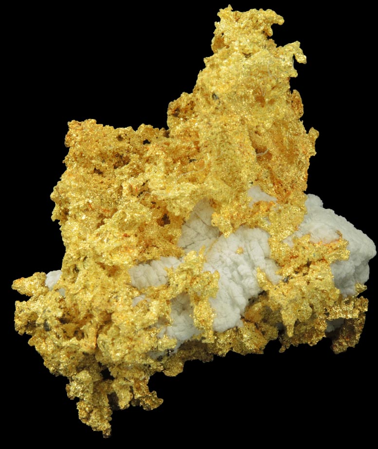 Gold in Quartz (naturally crystallized native gold) from Sixteen-To-One Mine (16 to 1 Mine), Alleghany, 35 km NE of Grass Valley, Sierra County, California