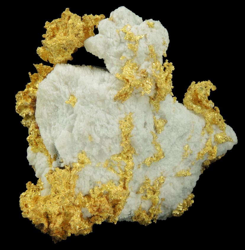 Gold in Quartz (naturally crystallized native gold) from Sixteen-To-One Mine (16 to 1 Mine), Alleghany, 35 km NE of Grass Valley, Sierra County, California