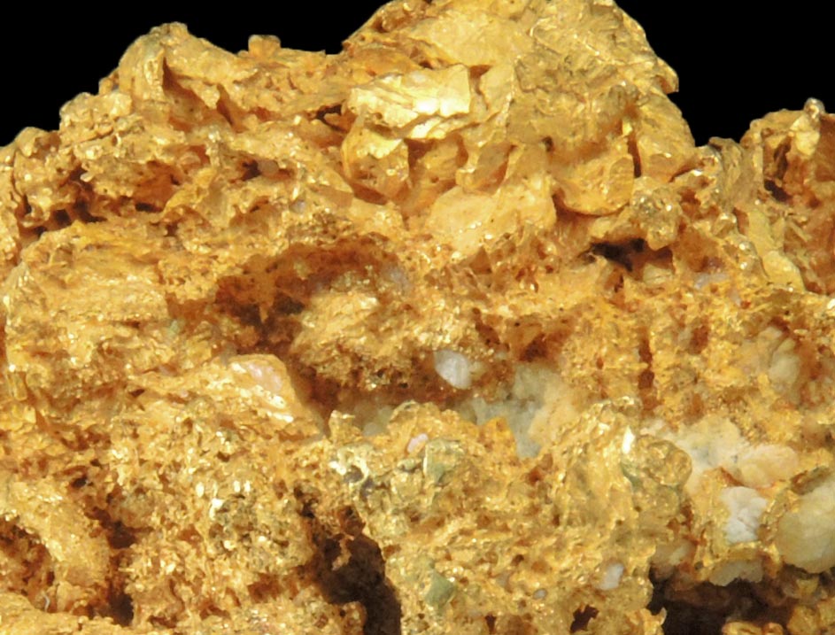 Gold (naturally crystallized native gold) with minor Quartz from Eagle's Nest Mine, Michigan Bluff District, Placer County, California