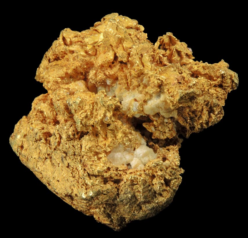 Gold (naturally crystallized native gold) with minor Quartz from Eagle's Nest Mine, Michigan Bluff District, Placer County, California