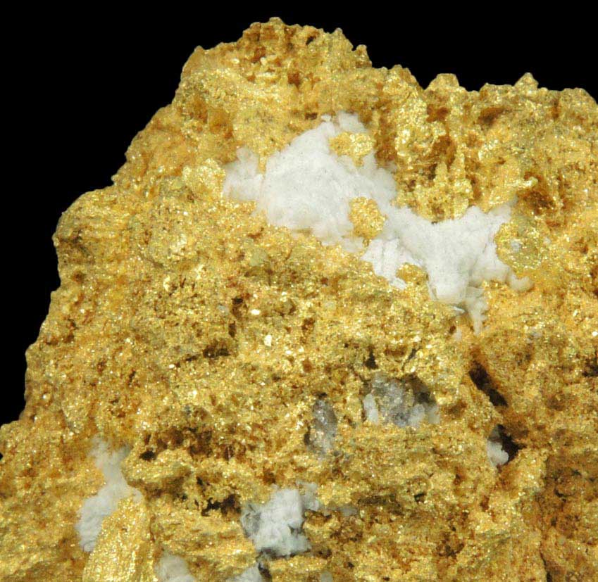 Gold in Quartz (naturally crystallized native gold) from Sixteen-To-One Mine (16 to 1 Mine), Alleghany, 35 km NE of Grass Valley, Sierra County, California