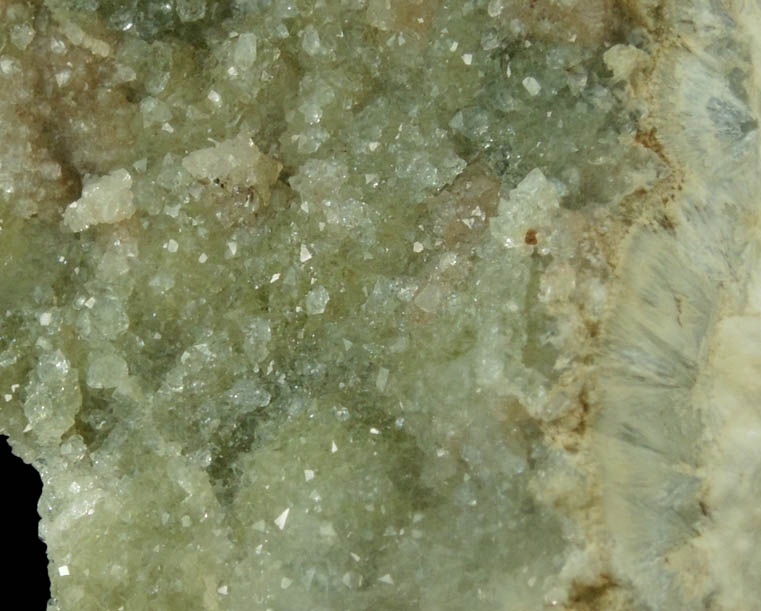 Quartz, Datolite, Calcite over Pectolite from Millington Quarry, Bernards Township, Somerset County, New Jersey